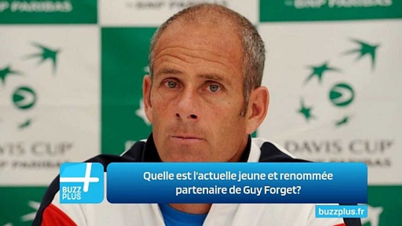Quelle est l'actuelle jeune et renommée partenaire de Guy Forget?