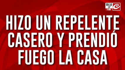 Hizo un repelente casero... ¡y terminó prendiendo fuego la casa!