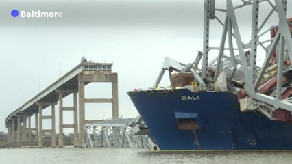 Pont effondré à Baltimore : opération de déblaiement de l'épave
