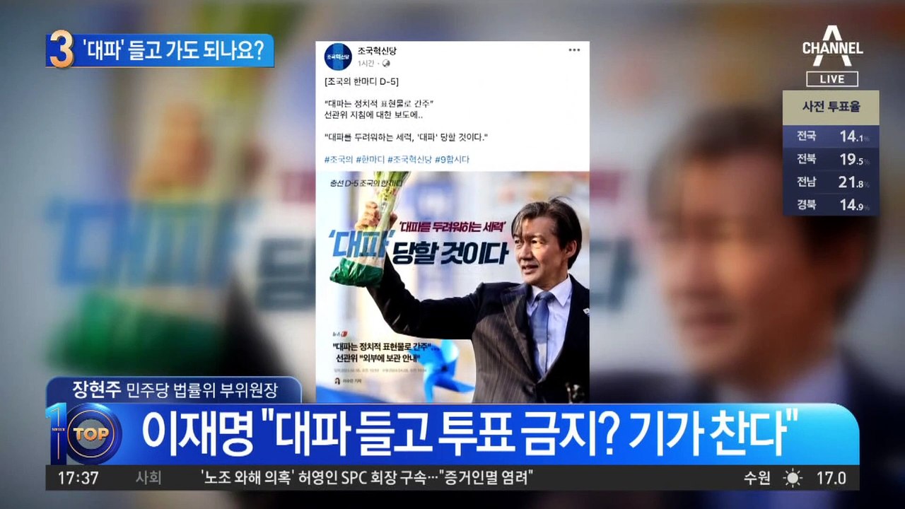“투표소에 대파 들고 가도 되나”…선관위 불허