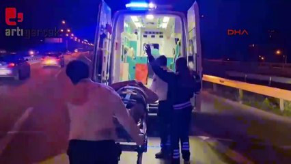 Ataşehir TEM Otoyolu'nda kaza : 2 yaralı