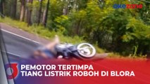 Pengendara Motor di Blora Tertimpa Tiang Listrik Roboh, Korban Alami Luka Serius di Kepala