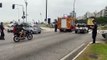 Acidente entre carro e moto bloqueia faixa da Beira-Mar Norte em Florianópolis