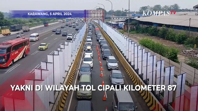 H-5 Lebaran, Urai Kemacetan Arus Mudik Polisi Buka Tutup Rest Area Tol Japek