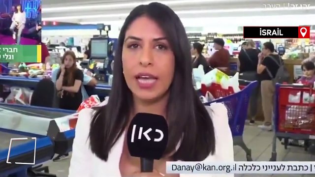 İsrail'de halk, stok yapmak için marketlere koştu