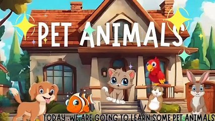 Pet Animal Names In English_ Learn Pet Animals_ Kids Learning_ @BUBBLEFUNFLIX_