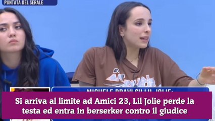 Si arriva al limite ad Amici 23, Lil Jolie perde la testa ed entra in berserker contro il giudice