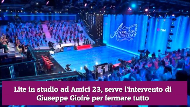 Lite in studio ad Amici 23, serve l'intervento di Giuseppe Giofrè per fermare tutto