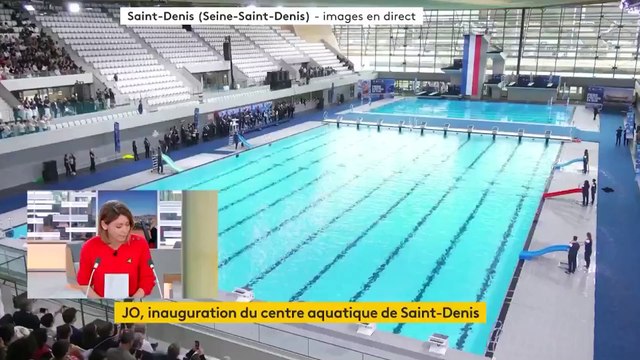Susto en la inauguración de la nueva piscina olímpica de los Juegos de París 2024