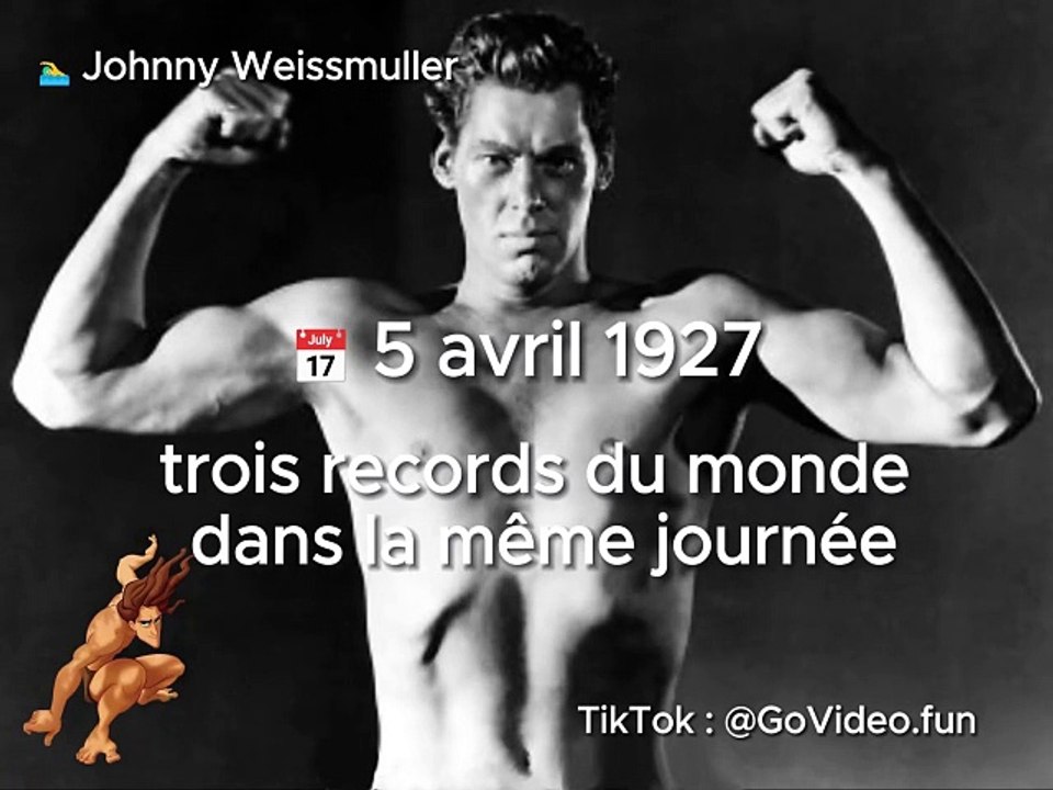  5 avril 1927 - Trois records du monde dans la même journée réalisé par ‍♂️ Johnny Weissmuller
