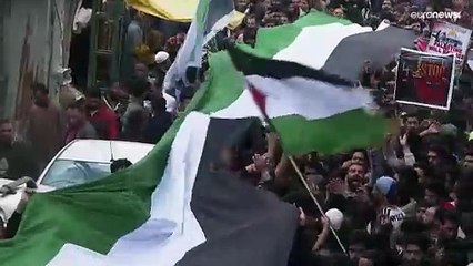 شاهد: مظاهرات حاشدة في كشمير احتجاجاً على استمرار الحرب الإسرائيلية على قطاع غزة
