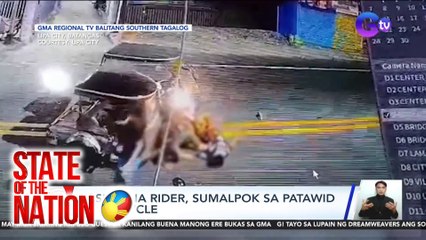 Lasing na rider, sumalpok sa patawid na tricycle | SONA