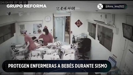 Descargar video: Protegen enfermeras a bebés durante sismo