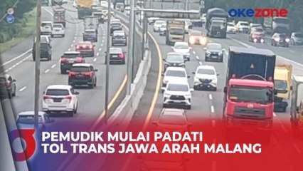 下载视频: Volume Kendaraan Mulai Padati Tol Trans Jawa Arah Malang, Diprediksi Puncak Arus Mudik 6-8 April