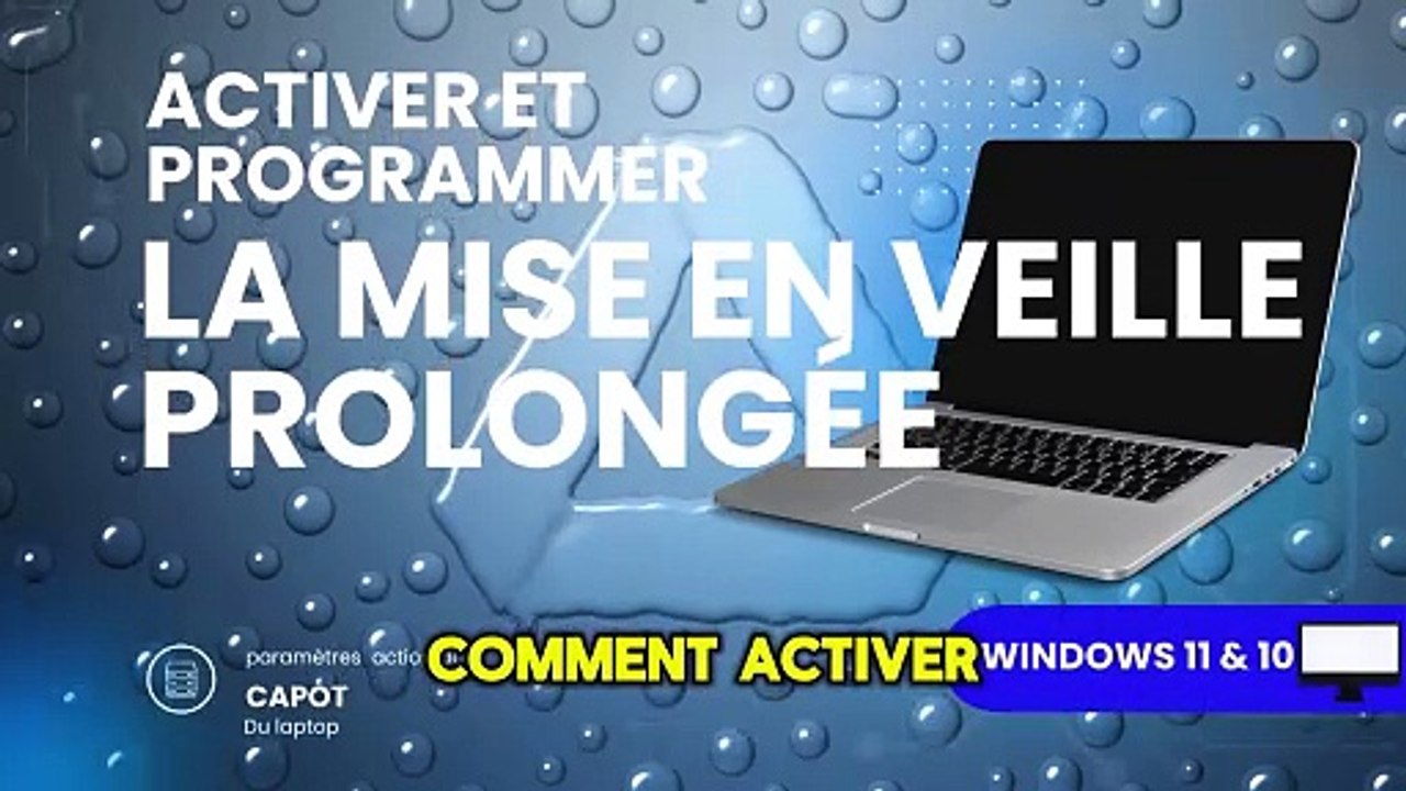 Envie de préserver votre batterie et reprendre votre session en un clin d'œil ?  Découvrez comment activer et programmer la mise en veille prolongée sur Windows 10 et 11 !  Plus jamais de perte de travail inattendue ! ⏰