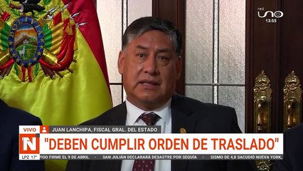 Lanchipa afirma que Camacho debe ser trasladado a Santa Cruz