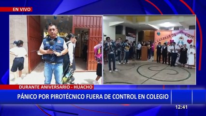 Huacho: detonación de pirotécnico en colegio generó pánico durante celebración de aniversario