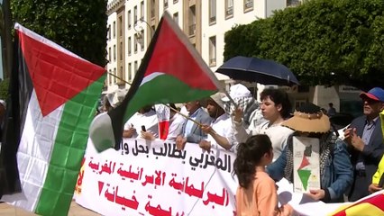 احتجاجات بمدن مغربية للتنديد بالحرب الإسرائيلية على غزة