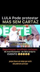 Seguranças do governo tomam cartazes do protesto de servidores públicos no Ceará