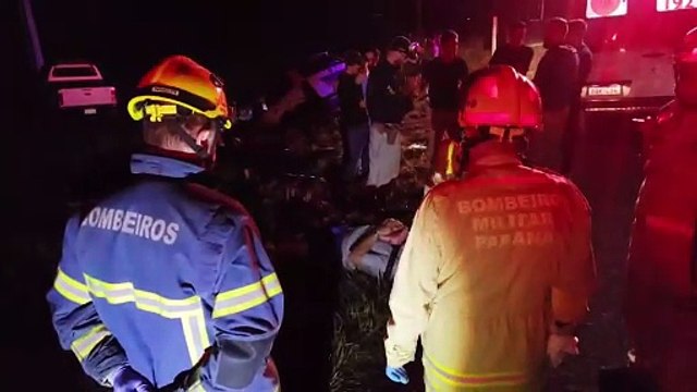 Acidente de trânsito na BR-277 envolve dois carros e três vítimas