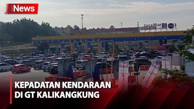 Arus Mudik di GT Kalikangkung, Terjadi Kepadatan Kendaraan