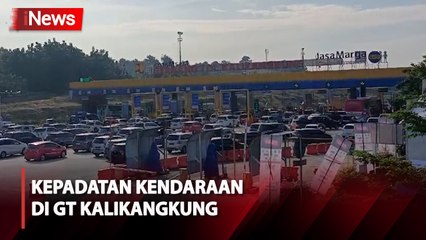 Arus Mudik di GT Kalikangkung, Terjadi Kepadatan Kendaraan