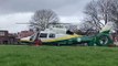 Air ambulance in Barnes Park, Sunderland