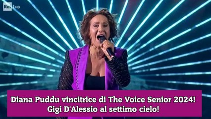 Diana Puddu vincitrice di The Voice Senior 2024! Gigi D'Alessio al settimo cielo!