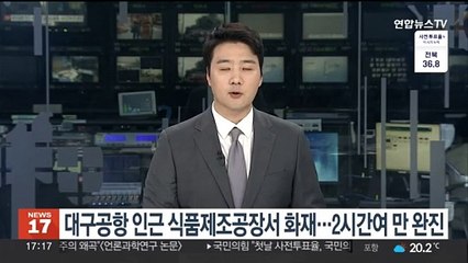 대구공항 인근 식품제조공장 화재…인명피해 없어