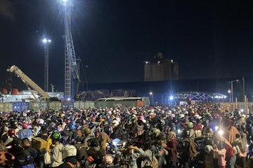 Antrean Pemudik Roda Dua di Pelabuhan Ciwandan Kota Cilegon Banten Membludak