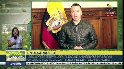 Revolución ciudadana impulsa juicio político contra Noboa