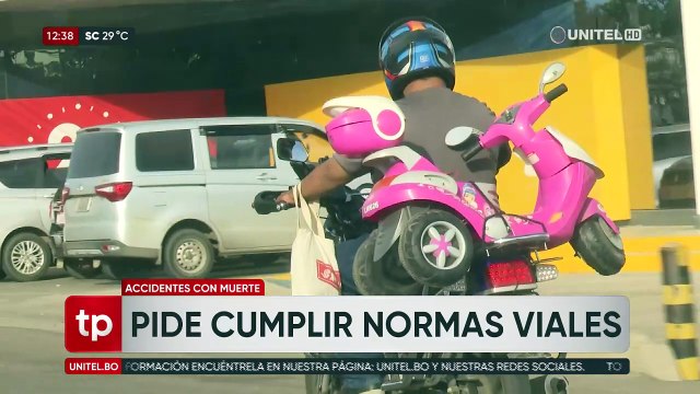 Comandante de la Policía en Santa Cruz pide a los motociclistas ocupar cascos para evitar más lesiones