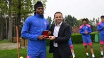 Milanello: Leão's award ceremony for his 200 appearances