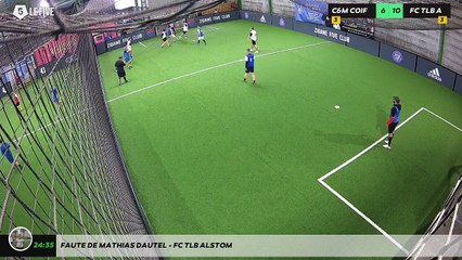 Faute de Mathias DAUTEL - FC TLB ALSTOM