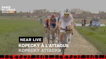 Kopecky attacks - Paris-Roubaix Femmes avec ZWIFT 2024