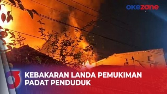 Kebakaran Landa Pemukiman Padat Penduduk di Gambir, Jakarta Pusat