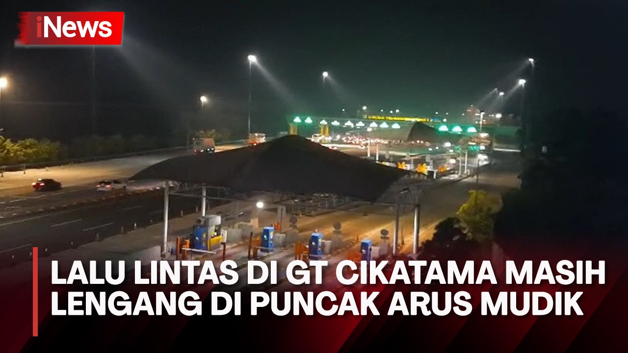 Arus Lalu Lintas di Gerbang Tol Cikatama Terpantai Masih Lengang di Puncak Arus Mudik