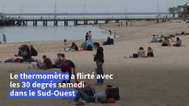 Climat: des baigneurs profitent du pic de chaleur dans le bassin d'Arcachon