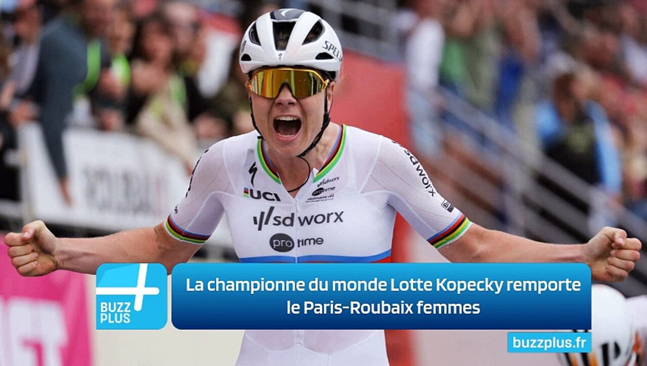 La championne du monde Lotte Kopecky remporte le Paris-Roubaix femmes