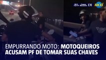 Homens flagrados empurrando motos na ponte Rio-Niterói denunciam que tiveram chaves furtadas por agentes da PRF