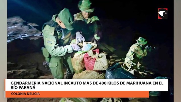 Gendarmería nacional incautó más de 400 kilos de marihuana en el río Paraná