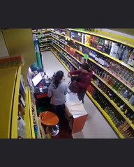 A woman tries to protect her client from Earthquake