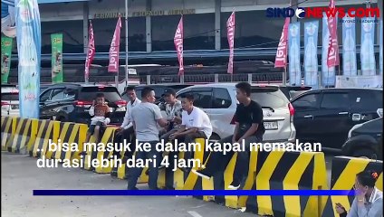 Suasana Pelabuhan Merak Pagi Ini, Mobil Antre Lebih dari 4 Jam
