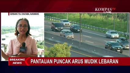 Puncak Arus Mudik Lebaran, Kendaraan di GT Citakama Terpantau Ramai Lancar