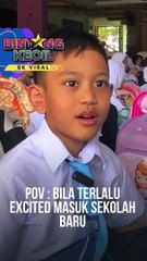 Wah!!! Excited gila kawan kita ni masuk sekolah baru.   #bintangkecil #student #studentlife