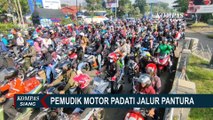 Pemudik Sepeda Motor Padati Jalur Pantura Cirebon