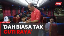 Pemandu bas saban tahun beraya atas lebuh raya