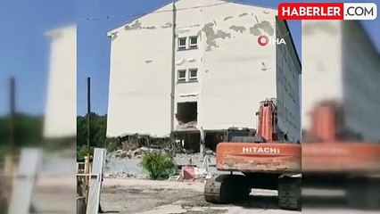 5 Katlı Okulun Yıkımı Esnasında Yaşanan Panik Kamerada