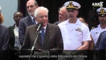 Ghana, Mattarella in visita sul pattugliatore italiano Bettica