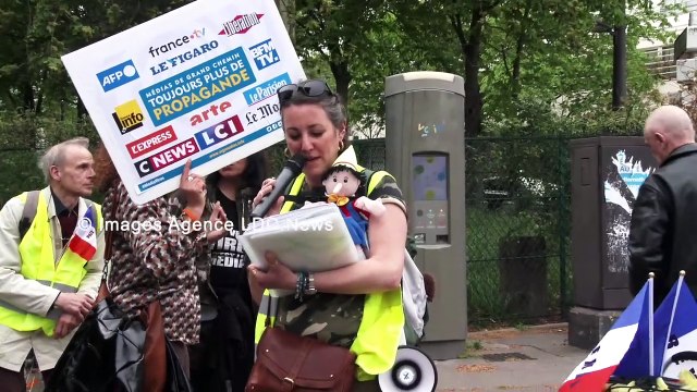 Vîgî Médias. Brisons nos chaines devant BFM Tv. Paris/France - 06 Avril 2024